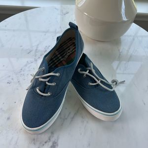 COPY - Sperry Top Slider Memory Foam shoes with leather lacing, size 8